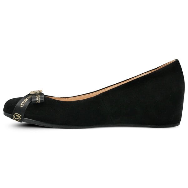 Damskie baleriny (buty) BALDOWSKI BALERINY Z KOKARDĄ w00322/klin/002 kolor czarny