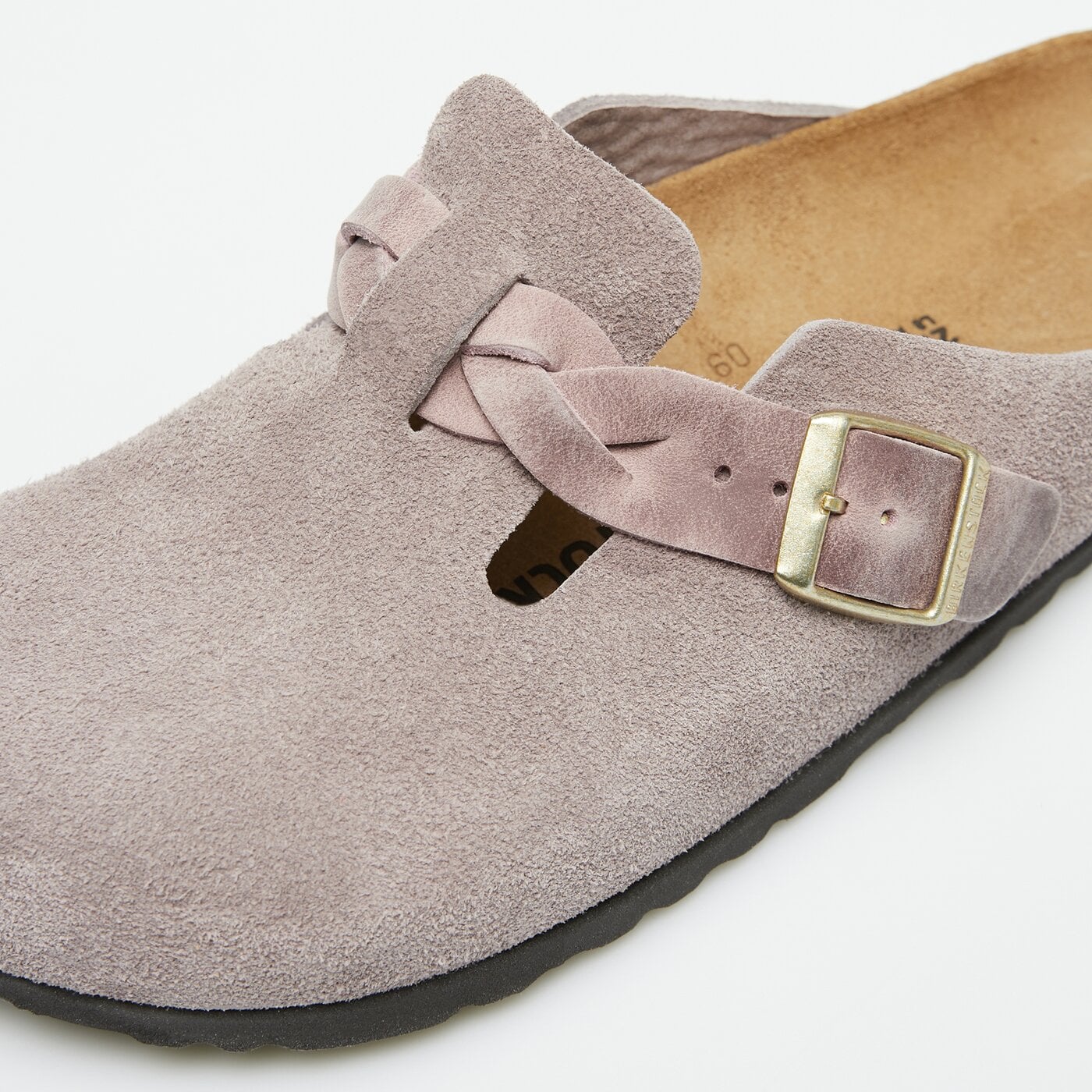 Damskie klapki BIRKENSTOCK BOSTON BRAIDED LEOI  1029122 kolor fioletowy