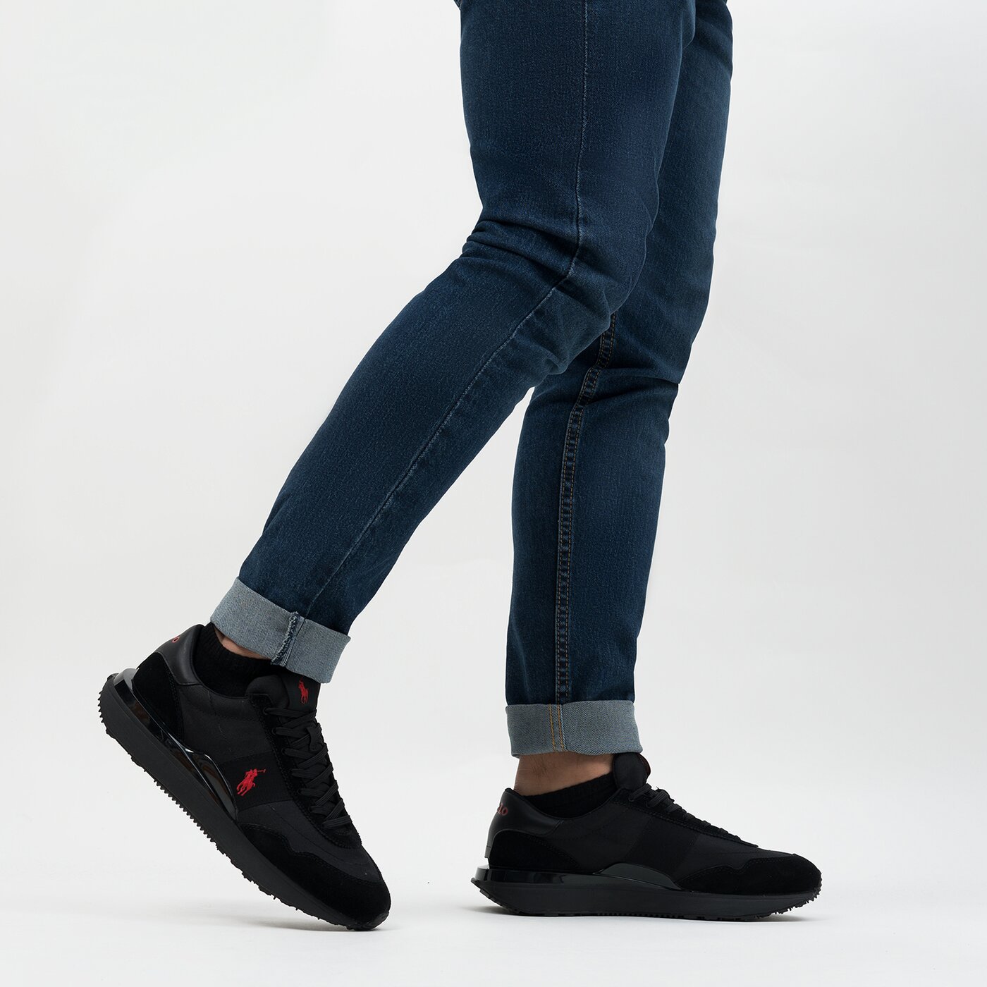 Męskie sneakersy (buty) POLO RL TRAIN 89 PP SNEAKERS LOW TOP LACE  809878008005 kolor czarny