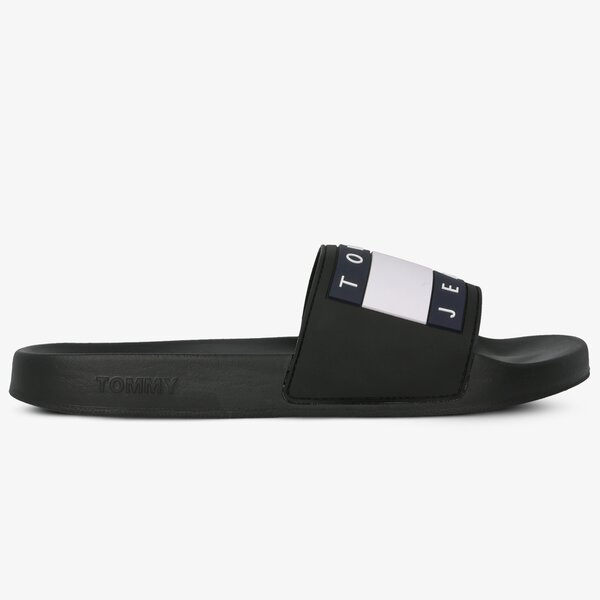 Męskie klapki TOMMY HILFIGER TOMMY JEANS FLAG POOL SLIDE em0em00284bds kolor czarny