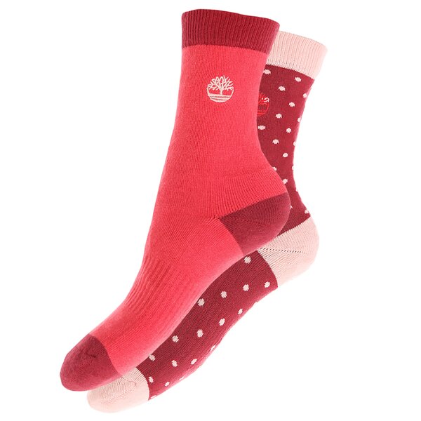 Damskie skarpetki TIMBERLAND SKARPETY 2PP SEASONAL CREW j0194930 kolor różowy