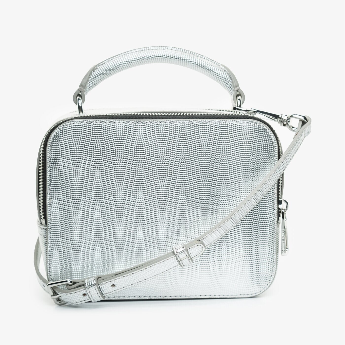 Damska torebka TOMMY HILFIGER TOREBKA TJW FEMME PU CROSSOVER METALIC aw0aw098600im kolor srebrny