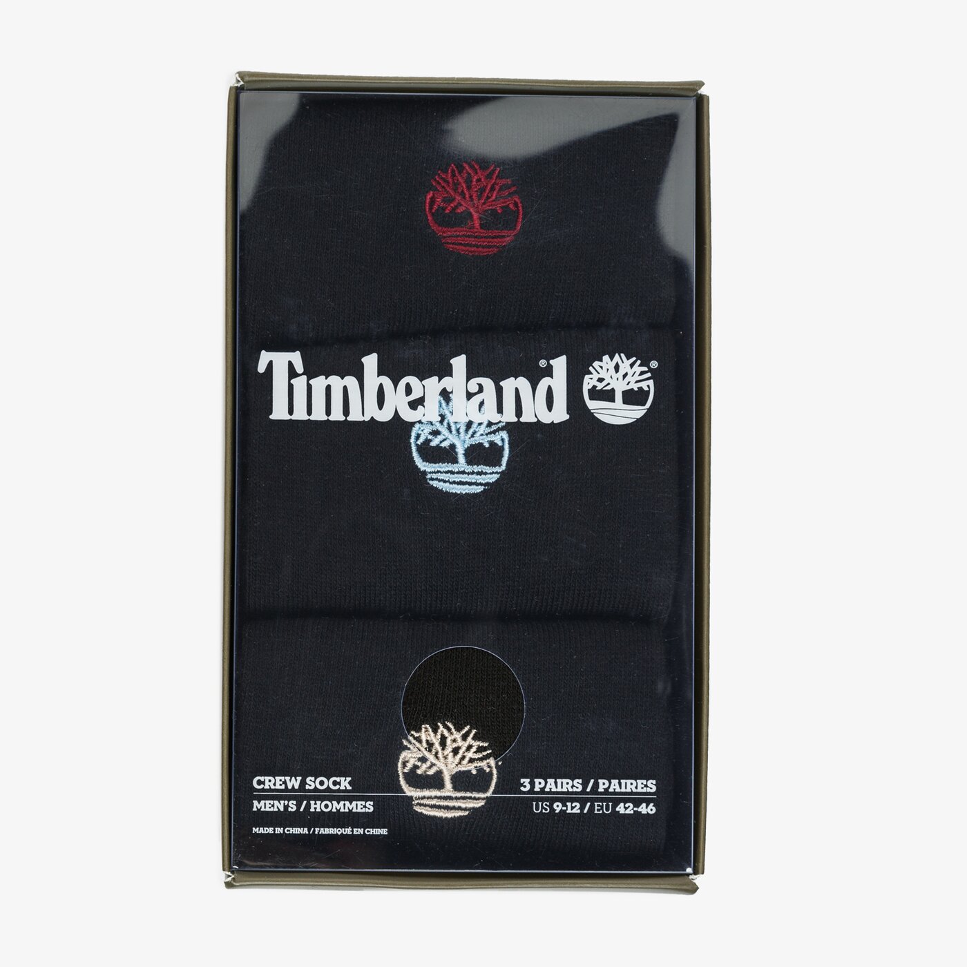 Męskie skarpetki TIMBERLAND SKARPETY 3PP MARL POP CREW tb0a1ewu0011 kolor czarny