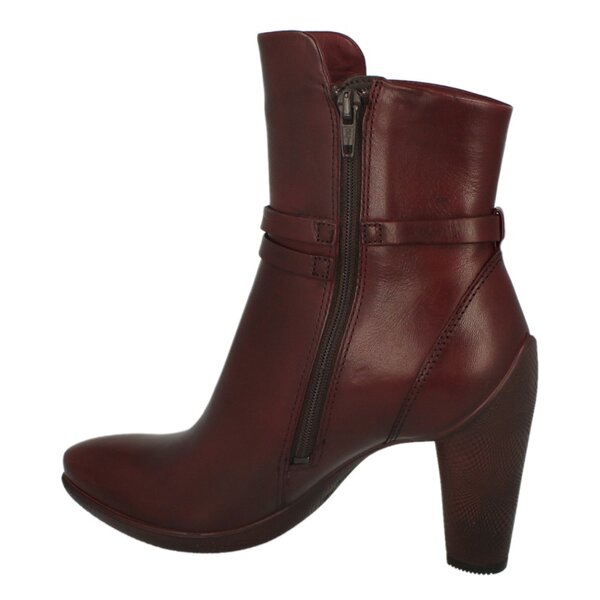 Damskie botki / sztyblety ECCO SCULPTURED 75 24266301070 kolor bordowy