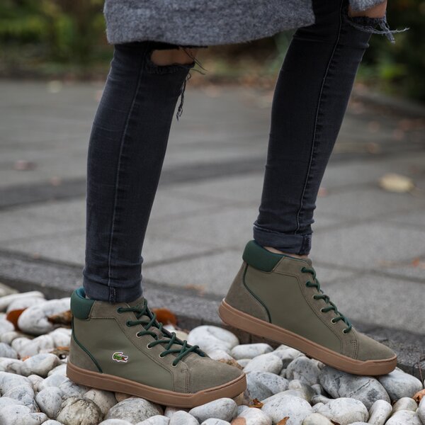 Dziecięce sneakersy (buty) LACOSTE EXPLORATEUR MID 416 1 732caj1014177 kolor zielony