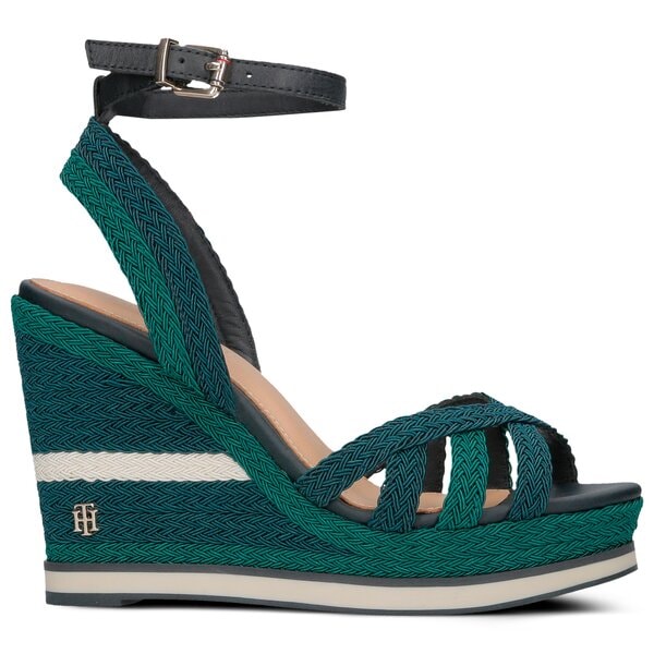 Damskie sandały TOMMY HILFIGER WEDGE SANDAL SPORTY OUTSOLE fw0fw02251403 kolor granatowy