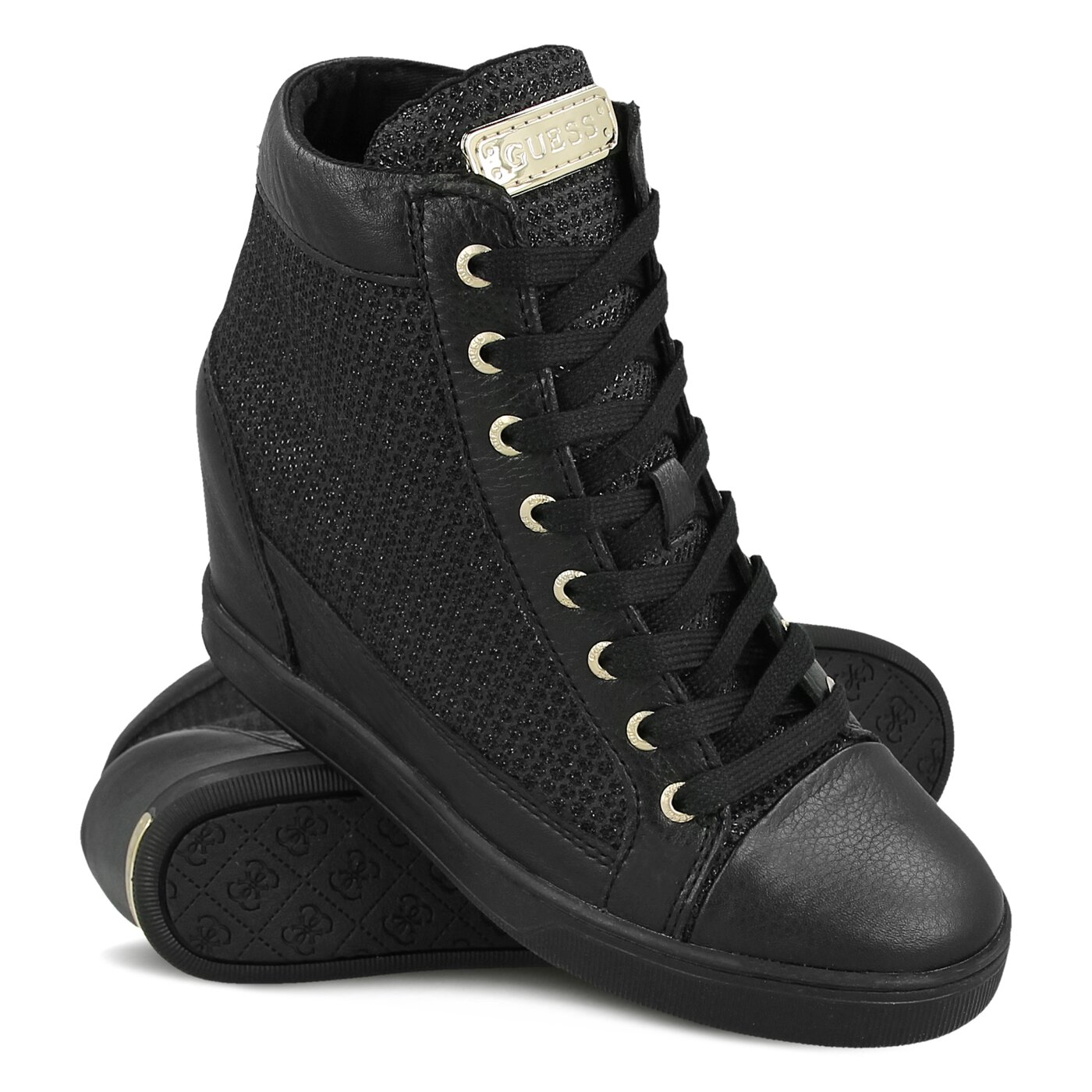 Damskie trampki GUESS FURIA flfri1fam12black kolor czarny