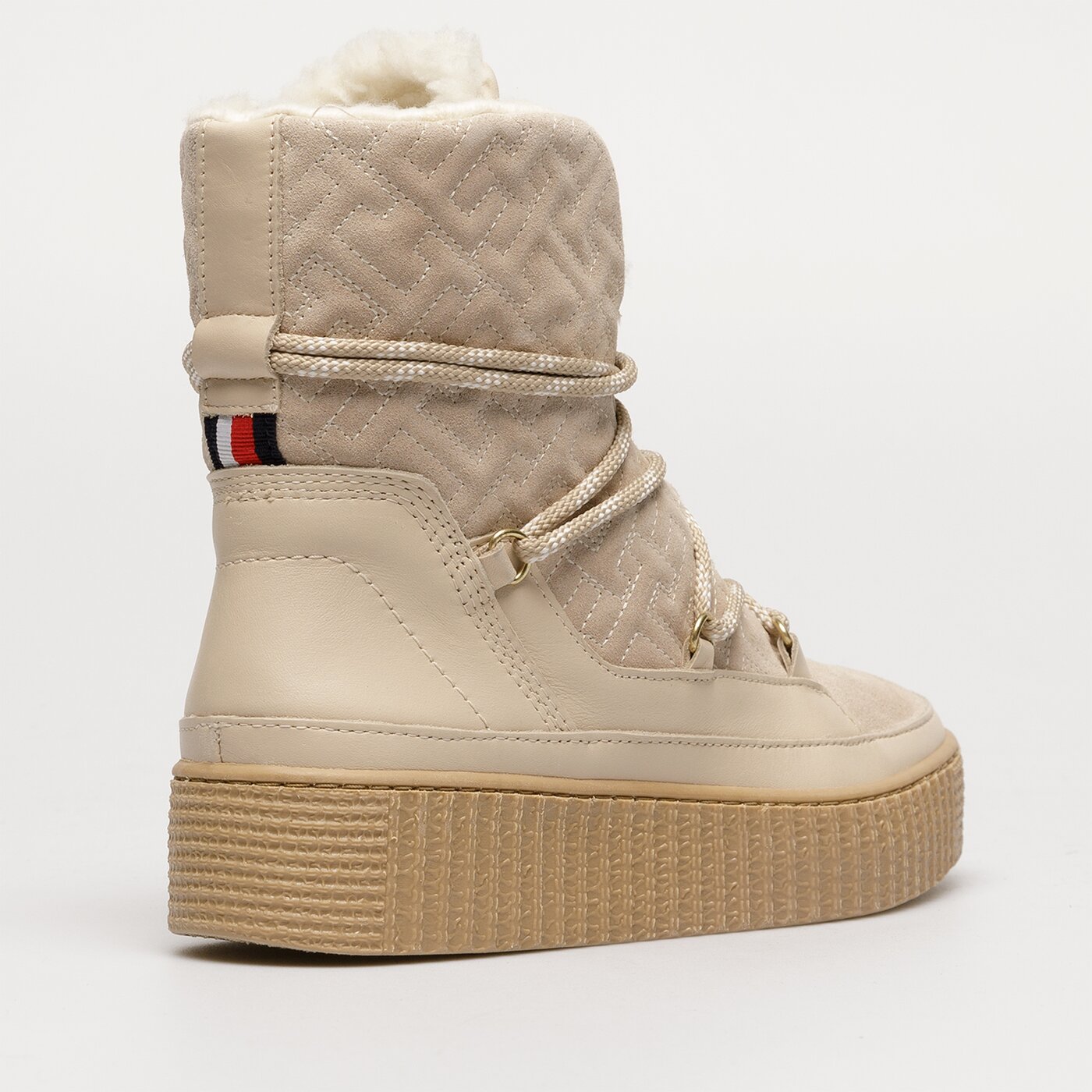 Damskie śniegowce TOMMY HILFIGER SNOW BOOT MONOGRAM fw0fw06852aa8 kolor beżowy