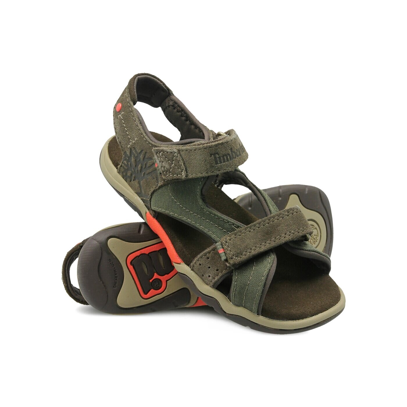 Dziecięce sandały / klapki TIMBERLAND PARK HOPPER L/F 2 STRAP ca1p4f kolor khaki