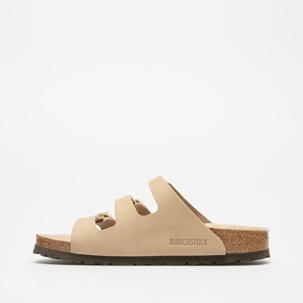 Damskie klapki BIRKENSTOCK FLORIDA LENB SANDCASTLE HEX 1029480 kolor beżowy