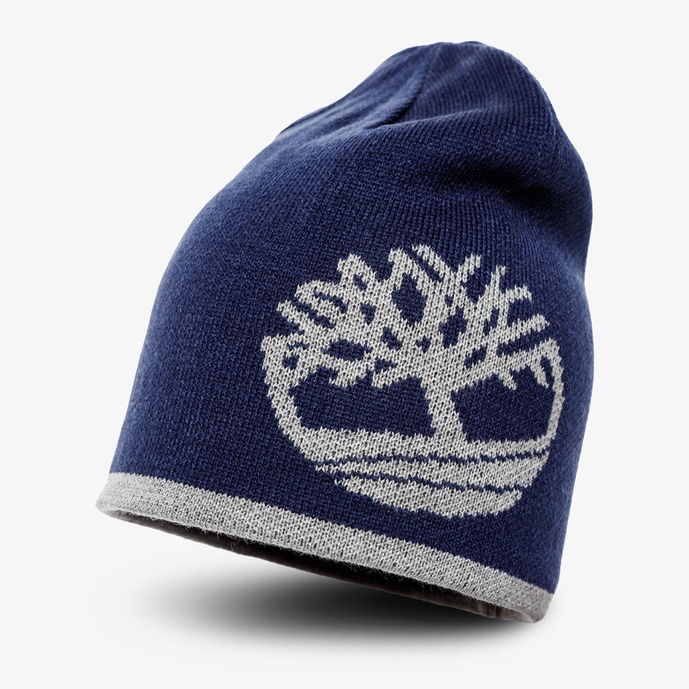 Męska czapka zimowa TIMBERLAND CZAPKA ZIMOWA REVERSIBLE TREE BEANIE tb0a1egv4511 kolor granatowy