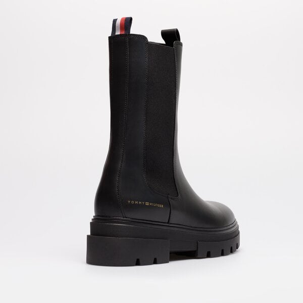 Damskie botki / sztyblety TOMMY HILFIGER MONOCHROMATIC CHELSEA BOOT fw0fw06730bds kolor czarny