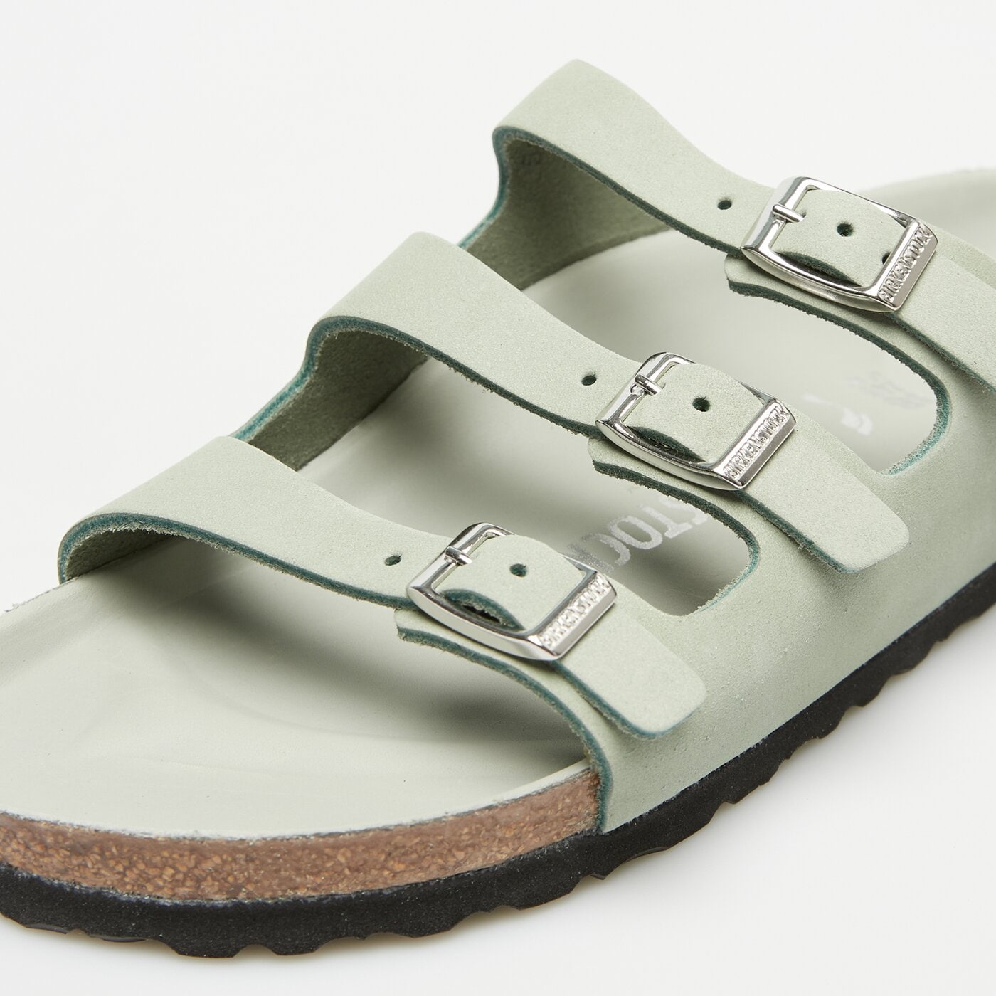 Damskie klapki BIRKENSTOCK FLORIDA LENB PURE SAGE HEX 1029450 kolor szary