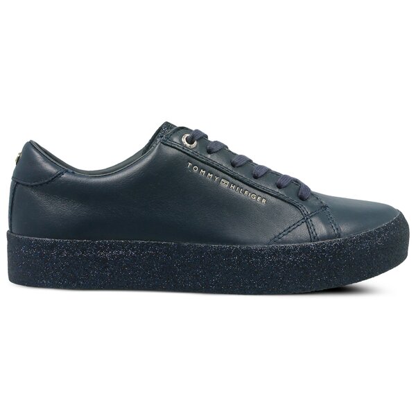 Damskie trampki TOMMY HILFIGER SPARKLE OUTSOLE GLITTER SNEAKER fw0fw02798403 kolor granatowy