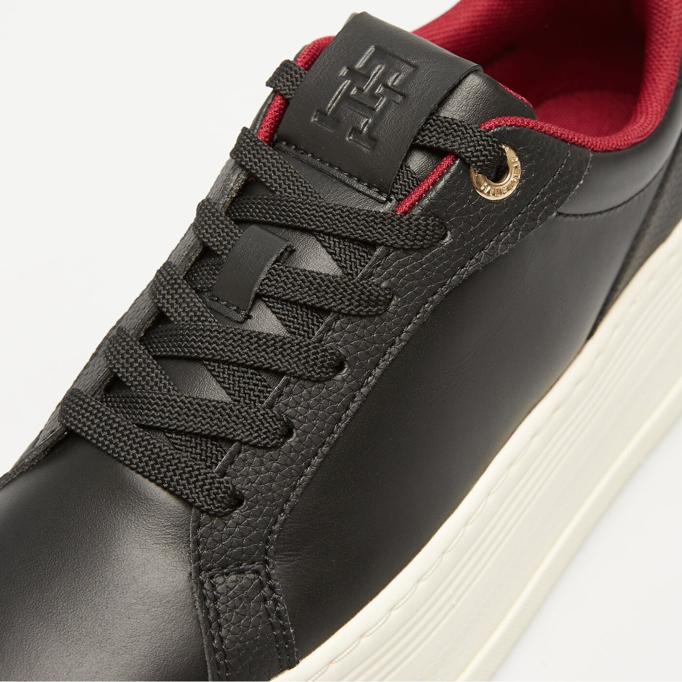 Damskie sneakersy (buty) TOMMY HILFIGER TH PLATFORM SNEAKER fw0fw08115bds kolor czarny