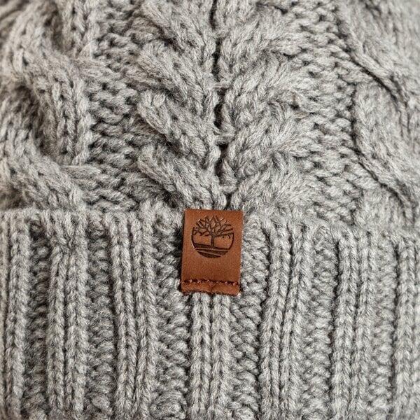 Damska czapka zimowa TIMBERLAND CZAPKA ZIMOWA CABLE WATCHCAP tb0a1egkc811 kolor szary