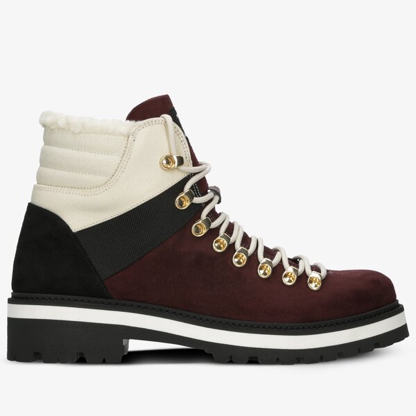Męskie buty outdoor (trekkingowe) TOMMY HILFIGER LH EXPEDITION TRAIL BOOT fm0fm02526gbh kolor bordowy