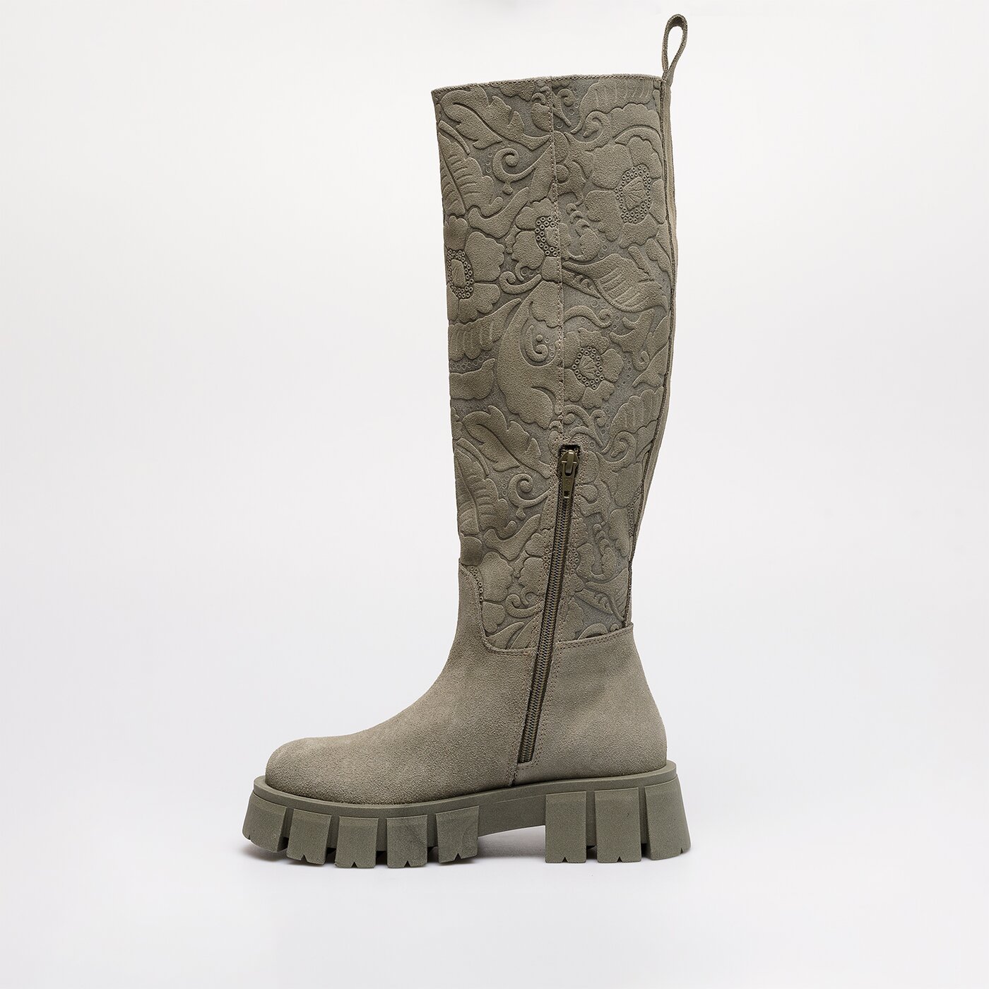 Damskie kozaki SYMBIOSIS HIGH BOOTS LETA sywc222014 kolor khaki