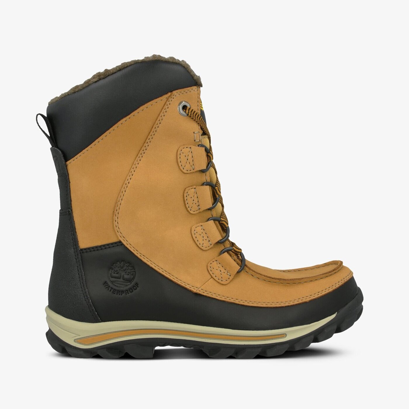 Dziecięce buty outdoor / trekkingowe TIMBERLAND CHILLBERG HP WP BOOT tb03591r2311 kolor żółty