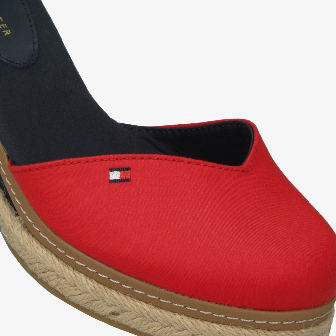 Damskie sandały TOMMY HILFIGER BASIC CLOSED TOE MID WEDGE fw0fw047870kp kolor multicolor