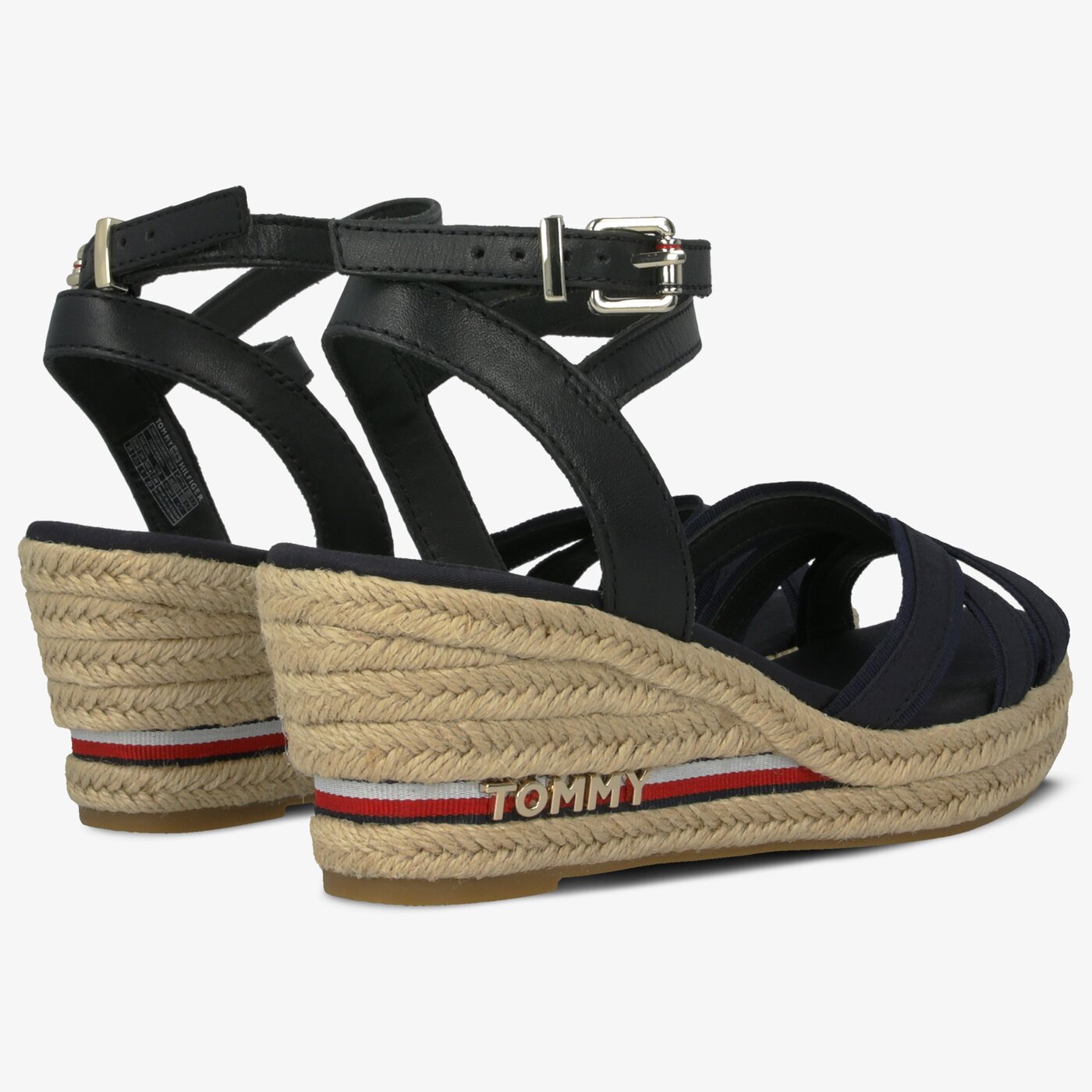 Damskie sandały TOMMY HILFIGER ELBA 60C1 ICONIC ELBA CORPORATE RIBBON fw0fw04056403 kolor granatowy