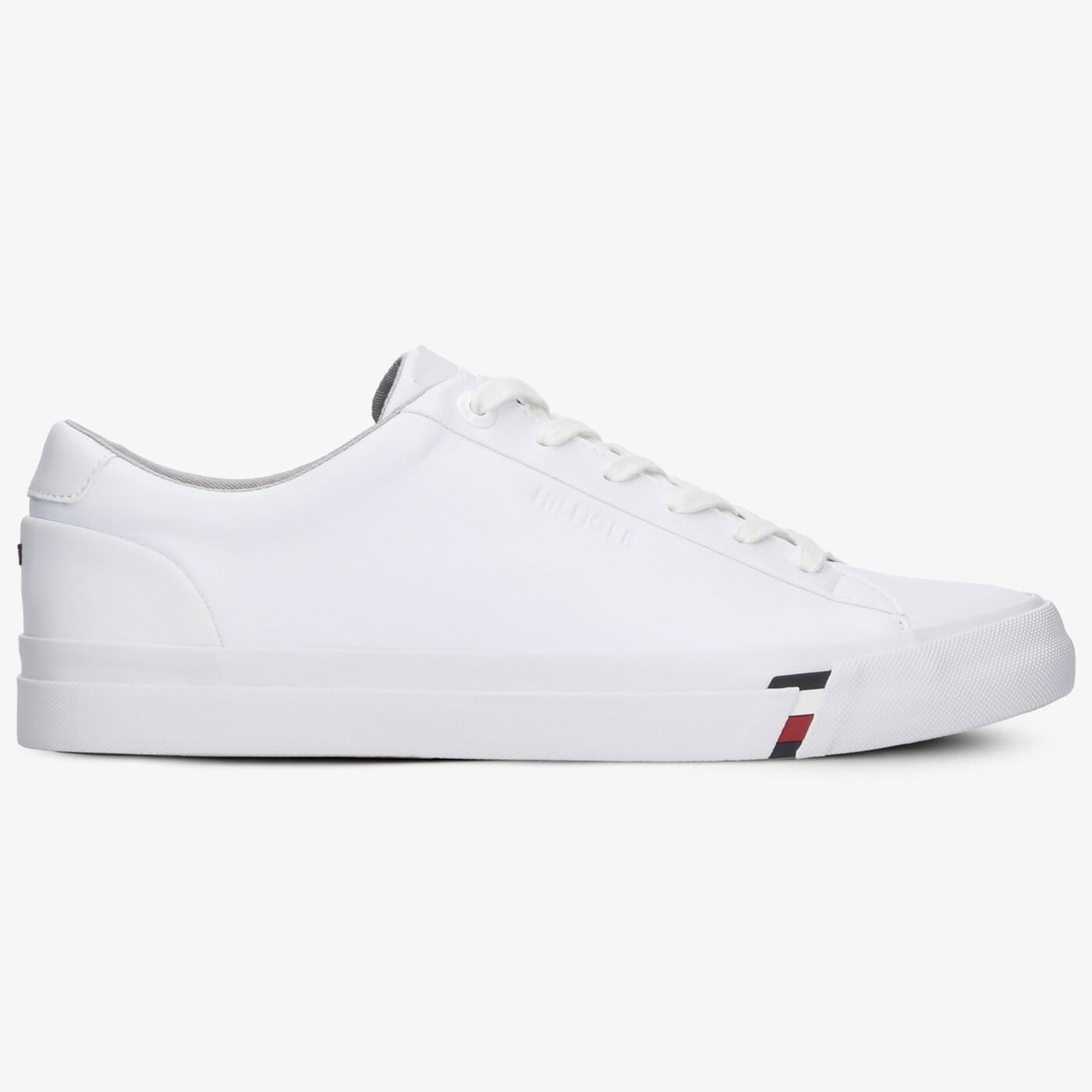 Męskie trampki TOMMY HILFIGER CORPORATE LEATHER SNEAKER fm0fm02672ybs kolor biały