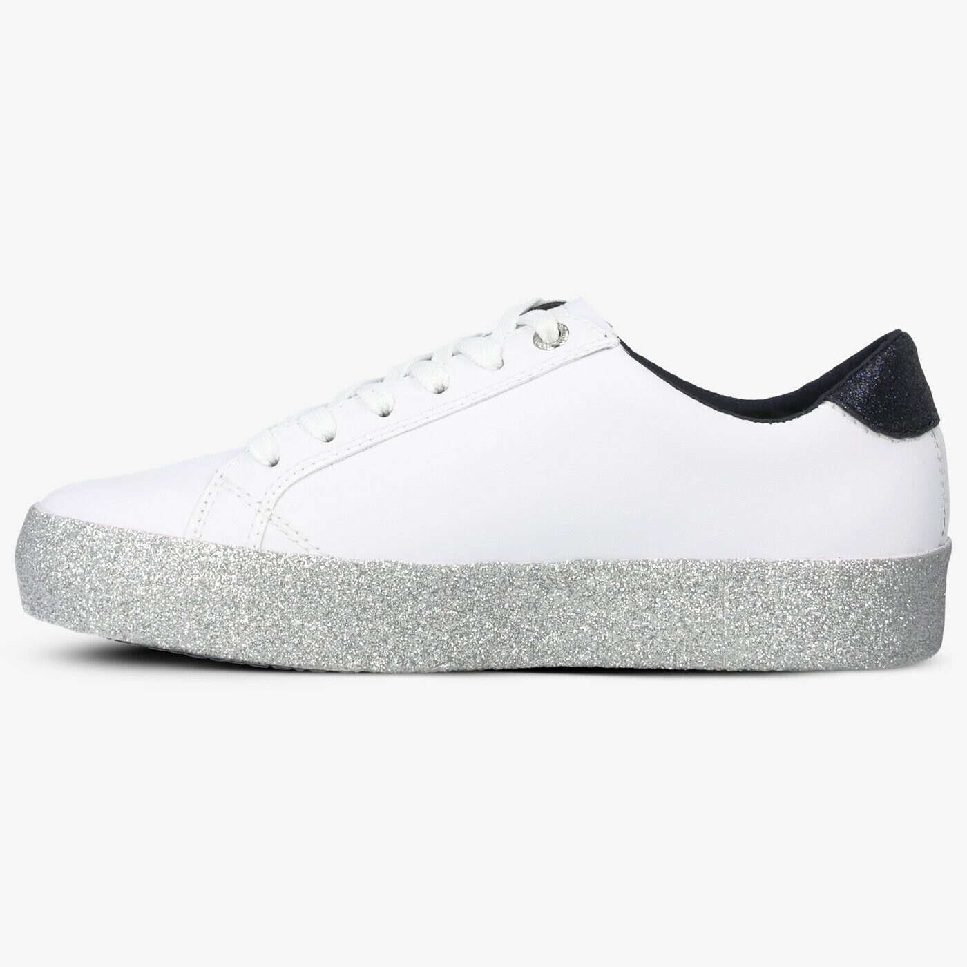 Damskie trampki TOMMY HILFIGER CORPORATE CRYSTAL DRESS SNEAKER fw0fw04296100 kolor biały