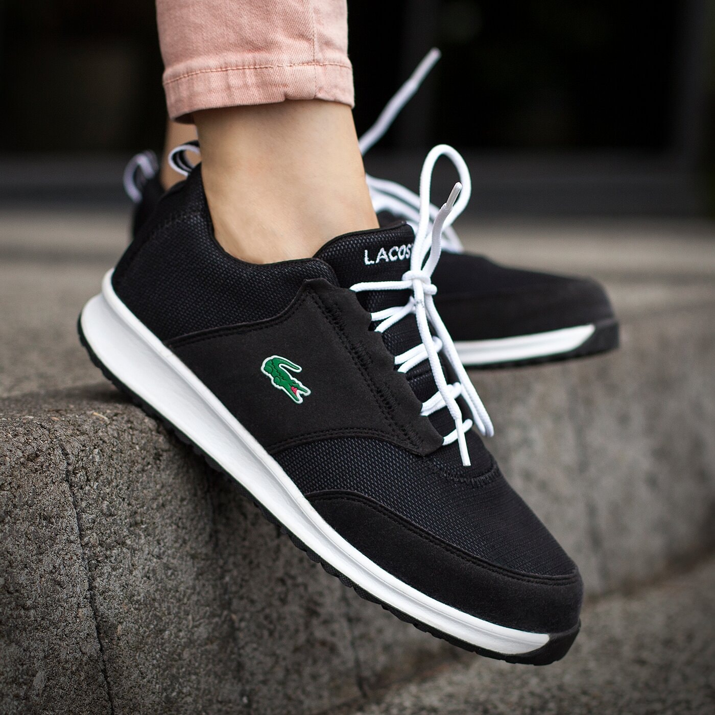 Dziecięce sneakersy (buty) LACOSTE L.IGHT 316 1 732spj0114237 kolor czarny