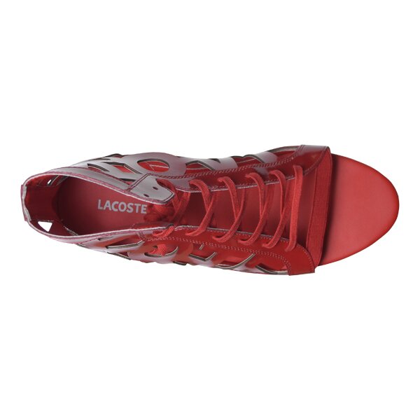 Damskie sandały LACOSTE OLYMPE 2 SRW 721srw7251047 kolor czerwony