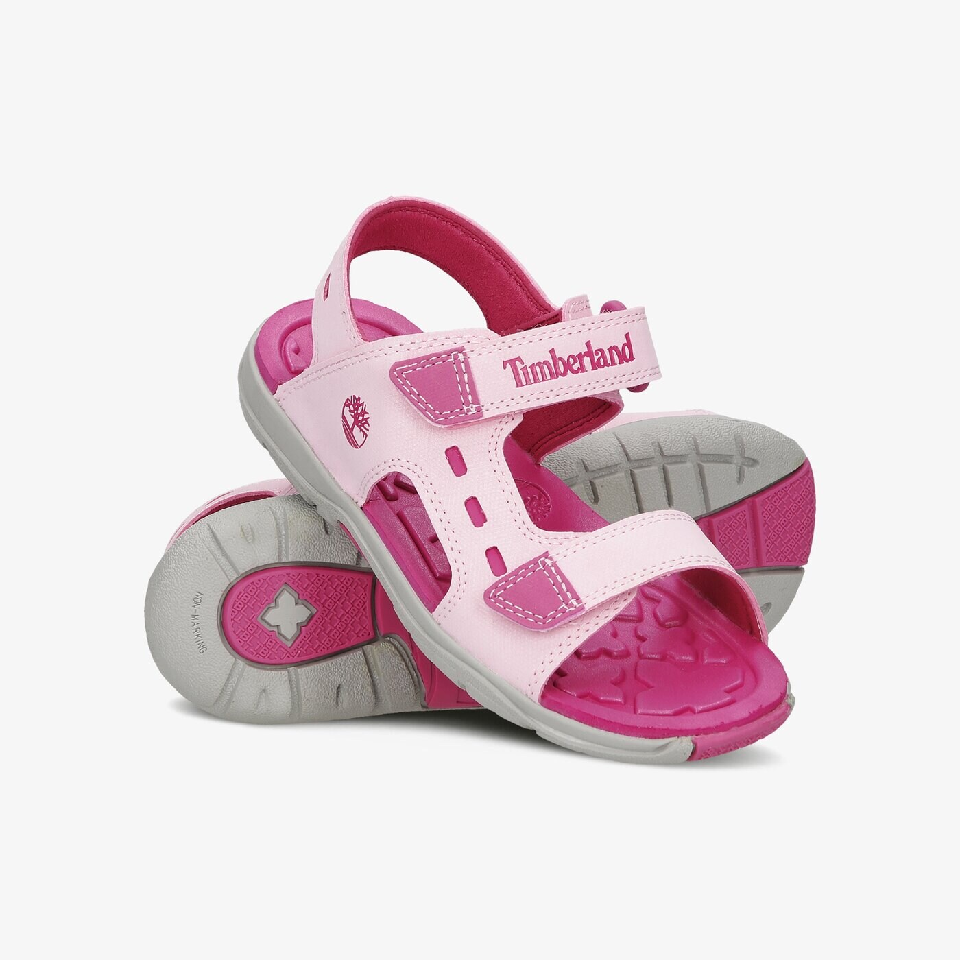Dziecięce sandały / klapki TIMBERLAND MOSS JUMP 2 STRAP SANDAL YOUTH tb0a2aj3x821 kolor fioletowy