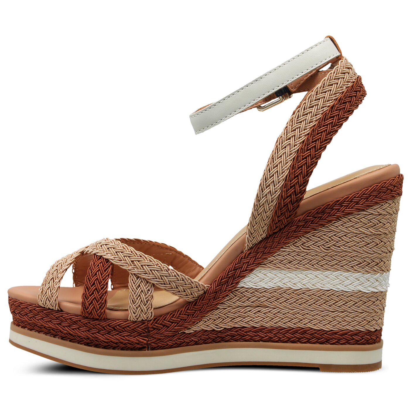 Damskie sandały TOMMY HILFIGER WEDGE SANDAL SPORTY OUTSOLE fw0fw02251121 kolor beżowy