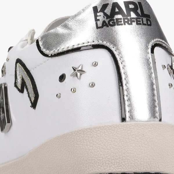 Damskie trampki KARL LAGERFELD SKOOL KARL PARIS BADGE LO kl60117011 kolor biały