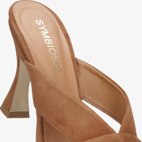 Damskie klapki SYMBIOSIS SLIDES CHICA syws122005 kolor brązowy