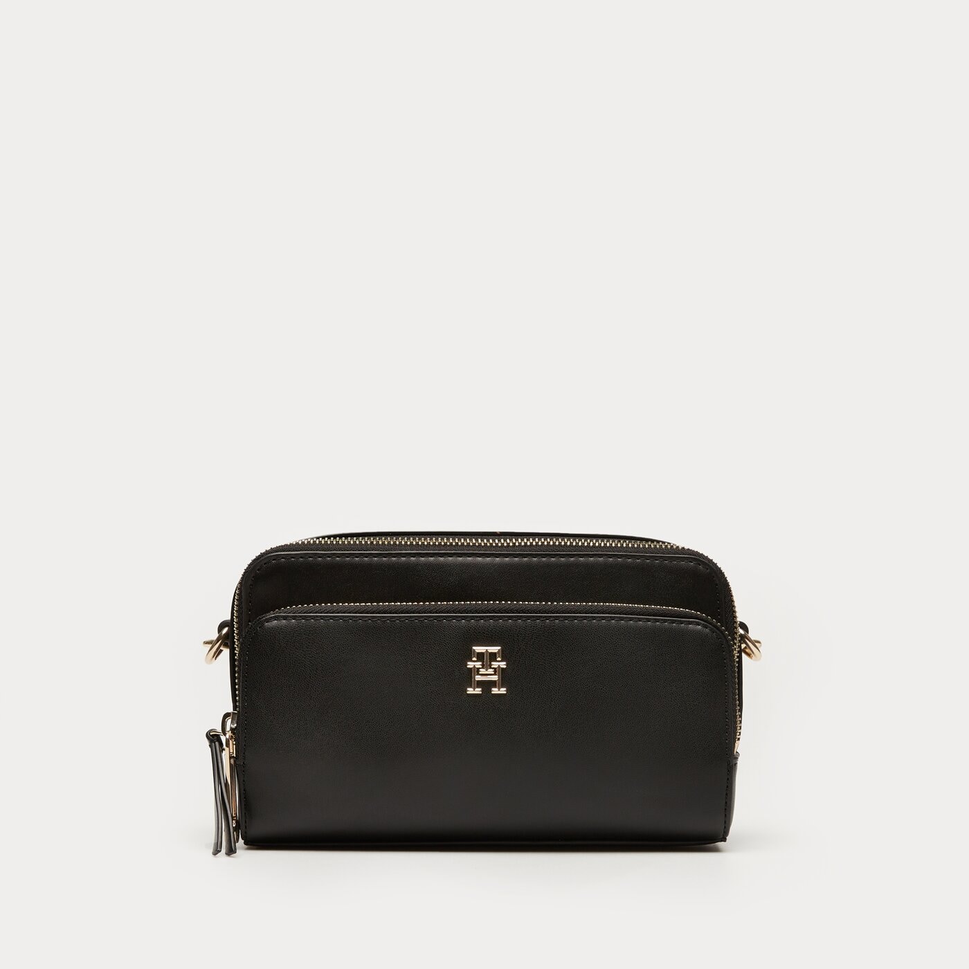 Damska torebka TOMMY HILFIGER TOREBKA ICONIC TOMMY CAMERA BAG SOLID aw0aw15207bds kolor czarny