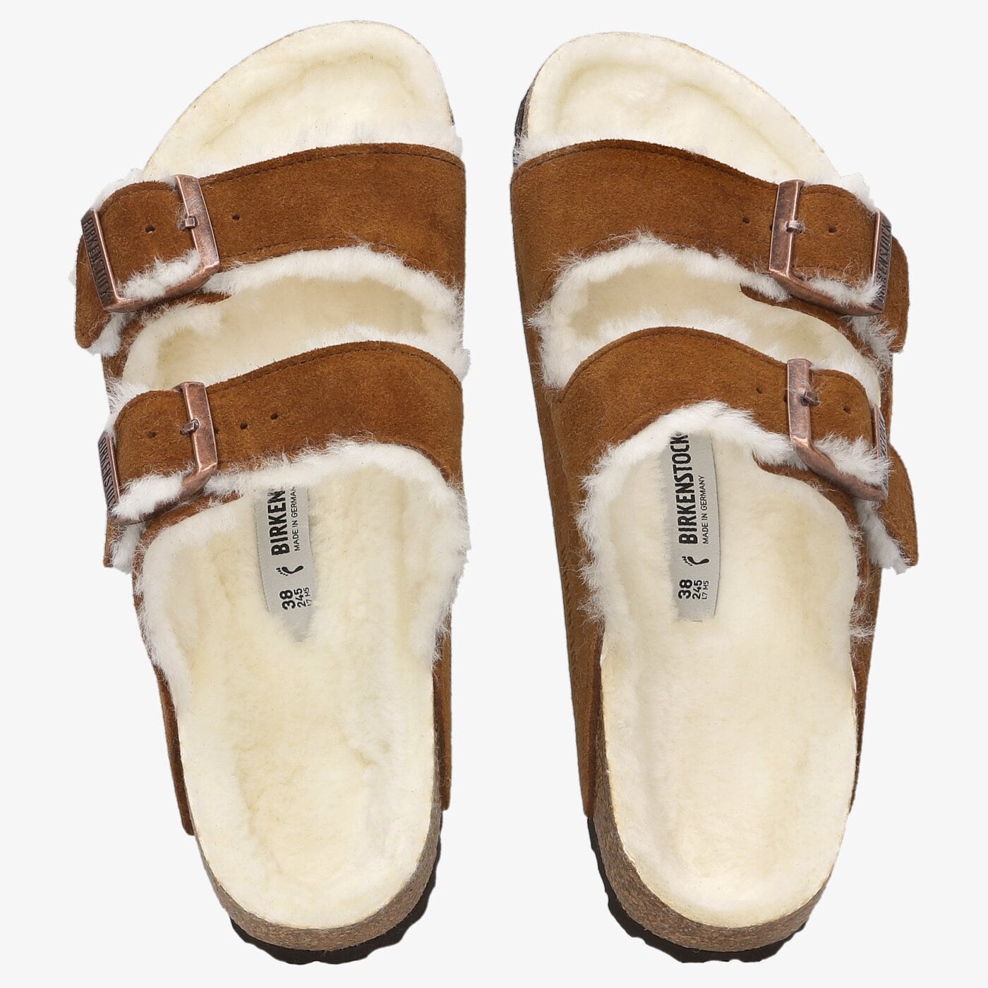 Damskie klapki BIRKENSTOCK ARIZONA FELL 1001135 kolor brązowy