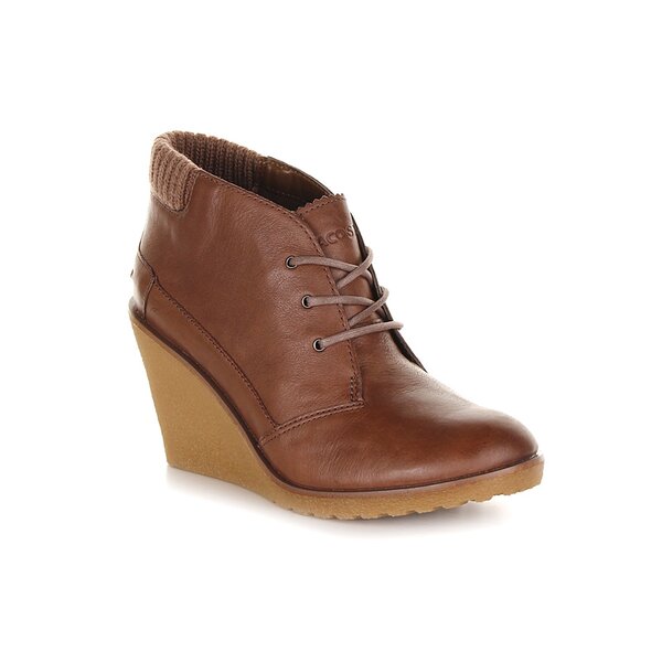 Damskie buty za kostkę LACOSTE LEREN 2 724srw3342078 kolor brązowy