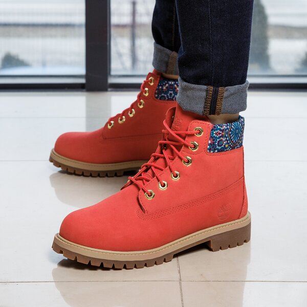 Dziecięce trapery TIMBERLAND PREMIUM 6 INCH WP BOOT  a1knl kolor różowy