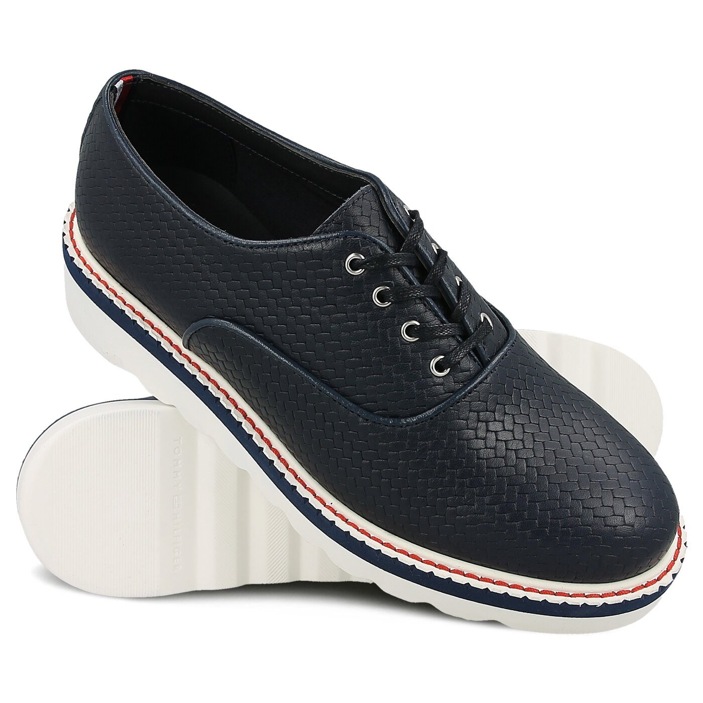 Damskie półbuty TOMMY HILFIGER P1285AULINA 2A fw0fw01040403 kolor granatowy