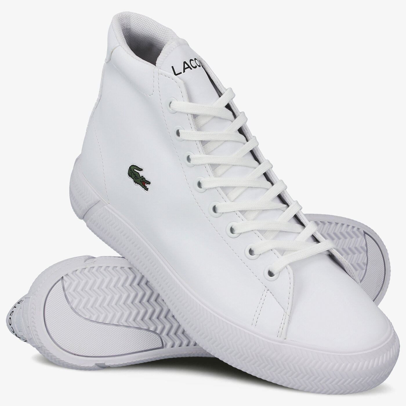 Dziecięce sneakersy (buty) LACOSTE GRIPSHOT MID 0120 2 CUJ 740cuj001021g kolor biały