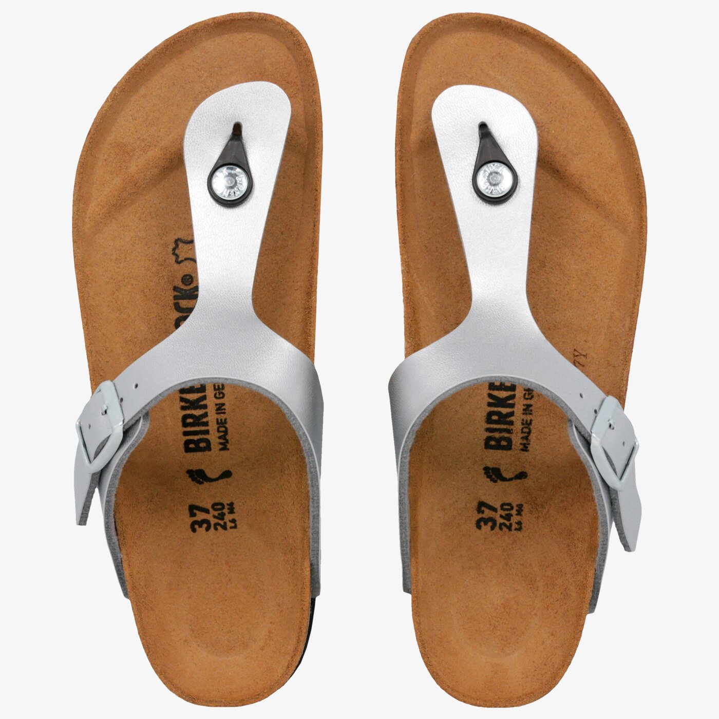 Damskie klapki BIRKENSTOCK GIZEH  o43853 kolor szary