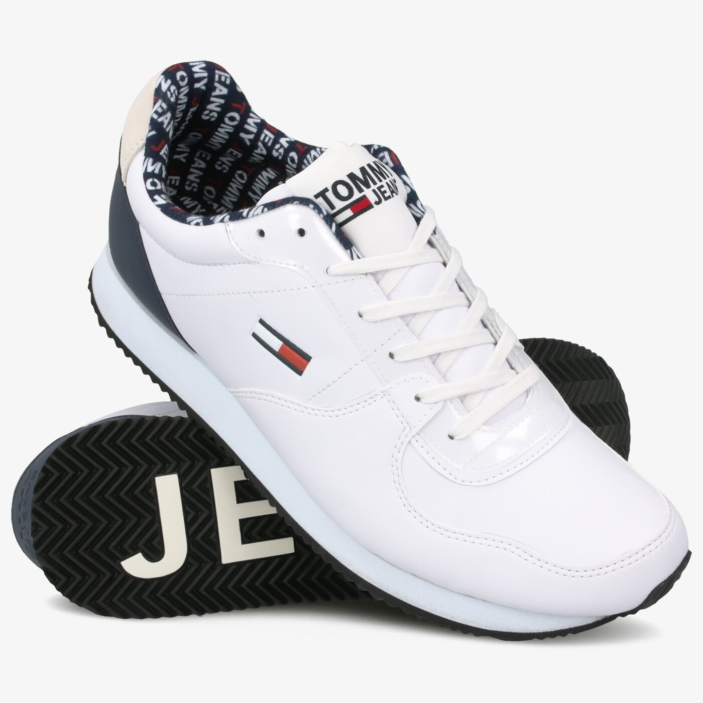 Męskie sneakersy (buty) TOMMY HILFIGER CASUAL TOMMY JEANS SNEAKER em0em003720k5 kolor biały