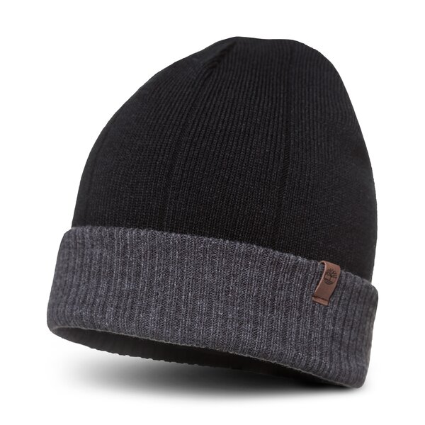 Damska czapka zimowa TIMBERLAND CZAPKA ZIMOWA RIBBED COLOR BLOCK BEANIE a1ekp001 kolor czarny