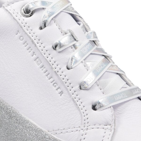 Damskie sneakersy (buty) TOMMY HILFIGER JUPITER 3A5 GLITTER DRESS SNEAKER fw0fw03962100 kolor biały