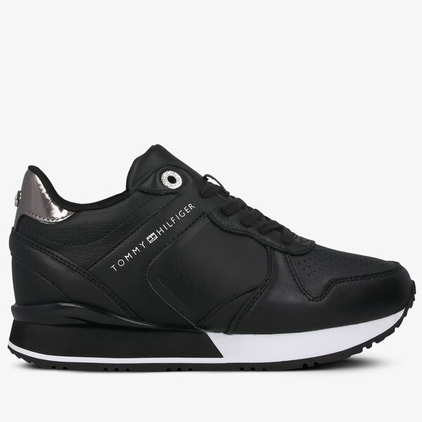 Damskie sneakersy (buty) TOMMY HILFIGER DRESSY WEDGE SNEAKER fw0fw05016bds kolor czarny