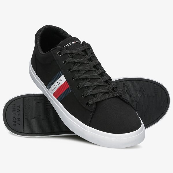 Męskie trampki TOMMY HILFIGER ESSENTIAL STRIPES DETAIL SNEAKER fm0fm03389bds kolor czarny