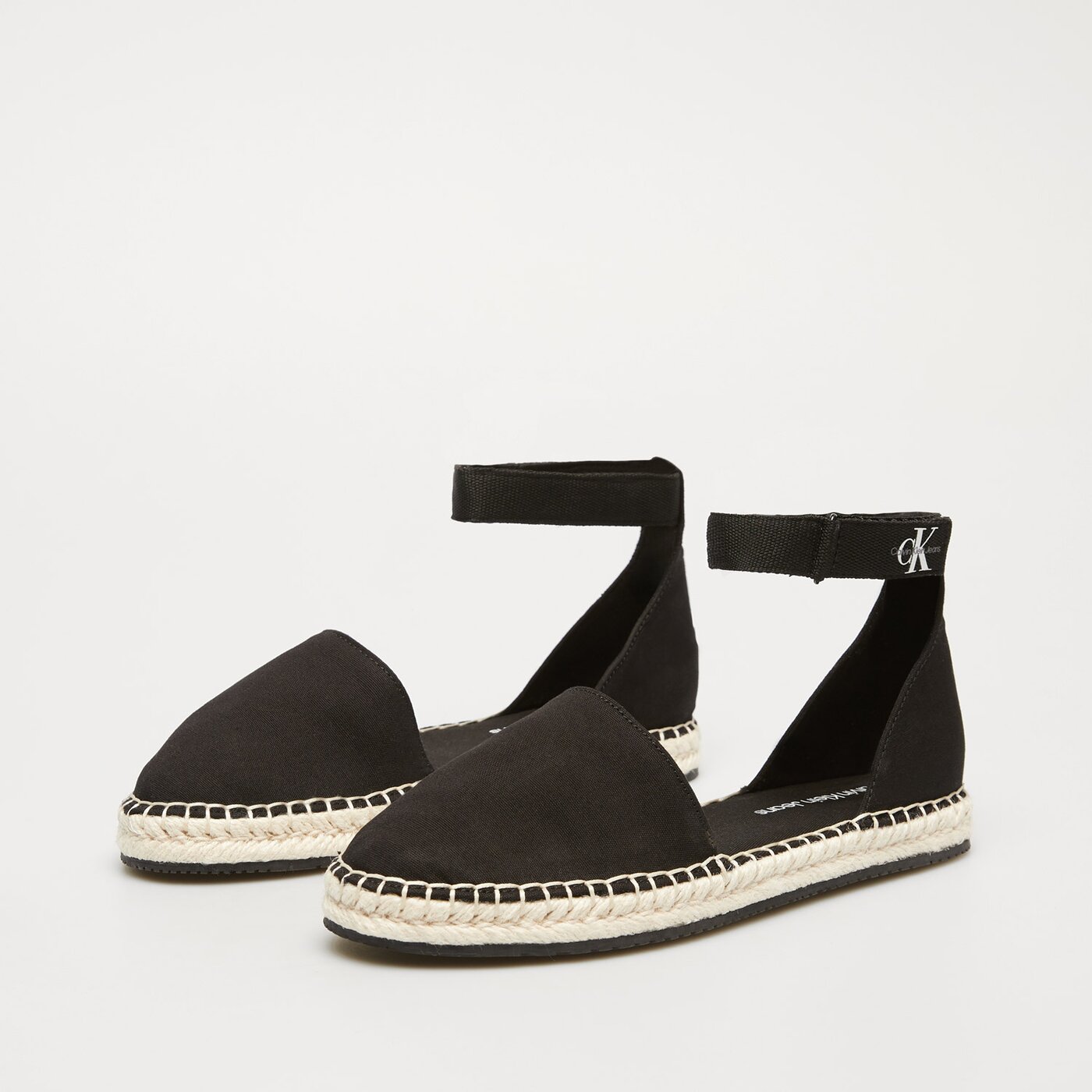 Damskie espadryle CALVIN KLEIN ANKLE ESPADRILLE BTW yw0yw01027beh kolor czarny