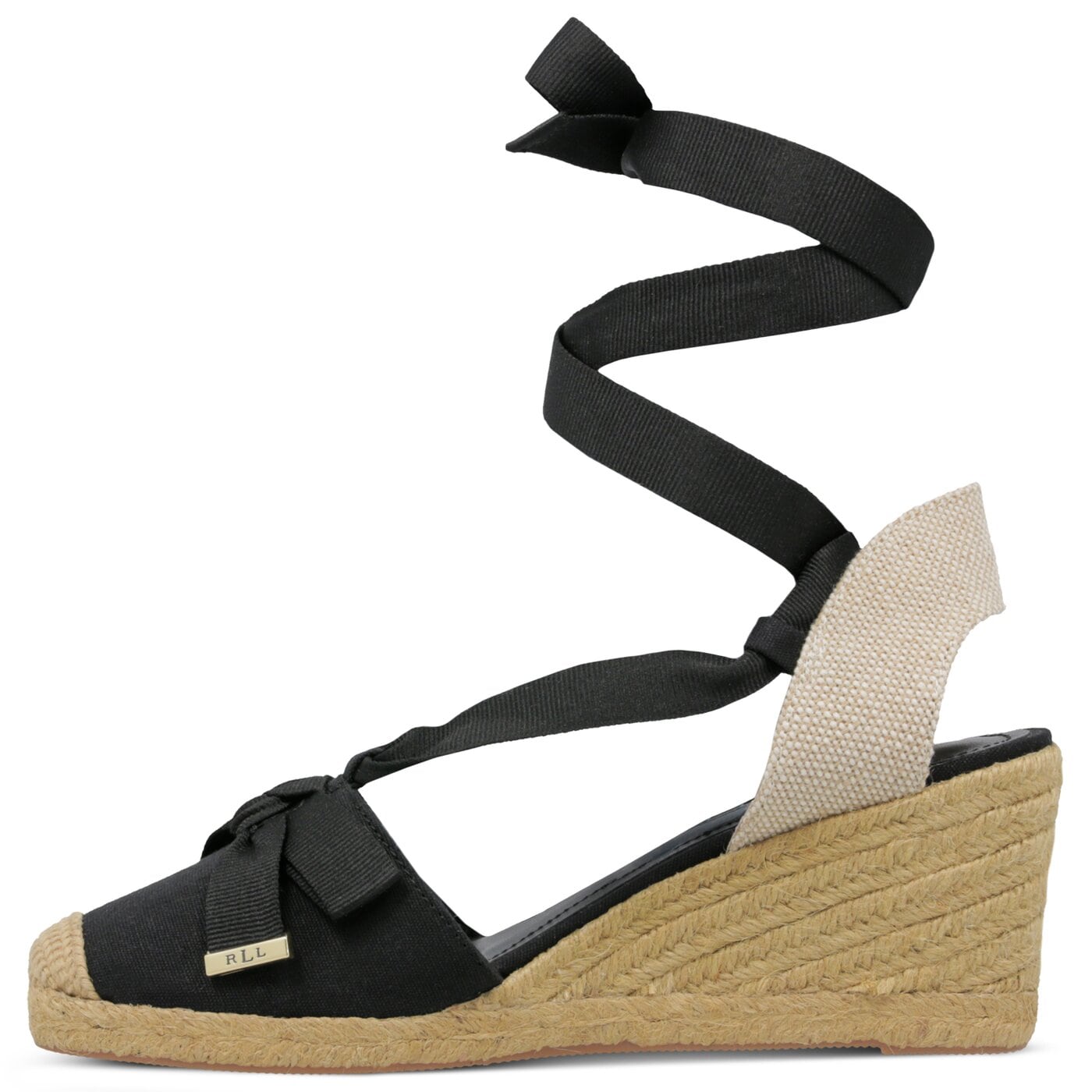 Damskie sandały LAUREN RALPH LAUREN HOLLIE ESPADRILLES CASUAL 802729795001 kolor czarny