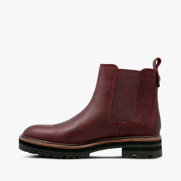 Damskie botki / sztyblety TIMBERLAND LONDON SQUARE CHELSEA tb0a1s91c601 kolor bordowy