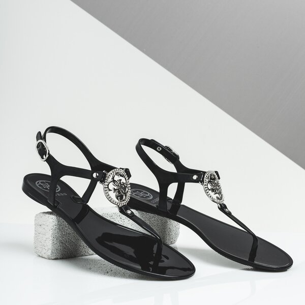 Damskie sandały GUESS JACODE fl6jacrub21blkbl kolor czarny