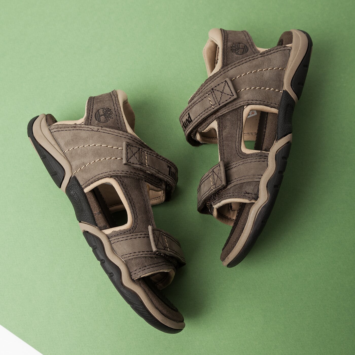 Dziecięce sandały / klapki TIMBERLAND TISBURY 2 STRAP ca19w6 kolor brązowy